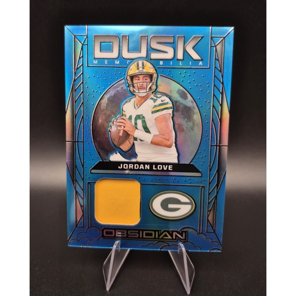 2024 Obsidian Jordan Love #DM-JLE Dusk‎ Memorabilia Blue /25 Green Bay Packers